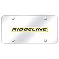 Gold Name on Chrome License Plate - Officially Licensed for Honda Ridgeline