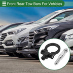 Front Rear Tow Hook Set for Ford Focus (1998–2025) 15.6mm Aluminum Alloy Black
