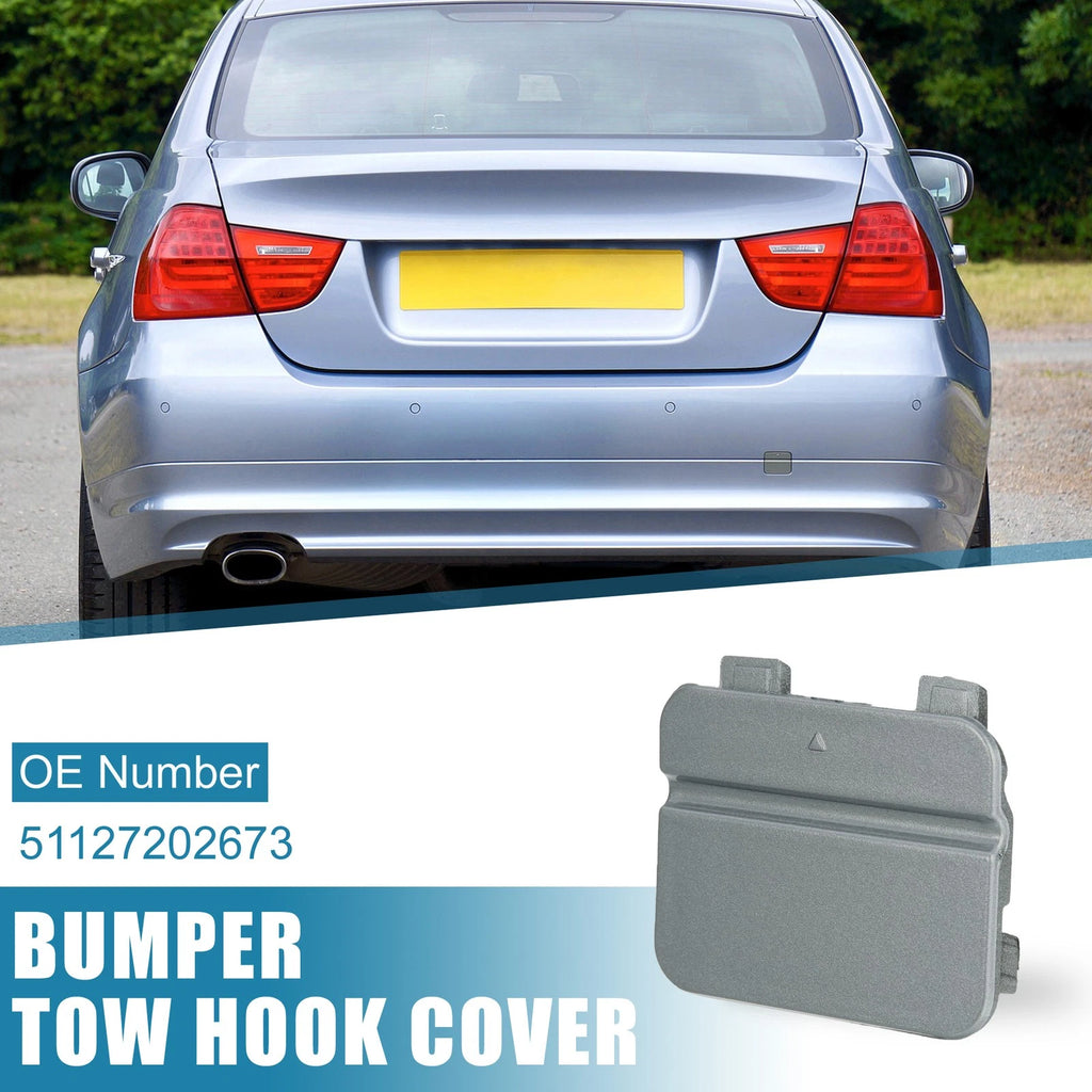 Rear Bumper Tow Hook Cover for BMW 3 Series E90 E91 (2009–2012) 51127202673 Gray