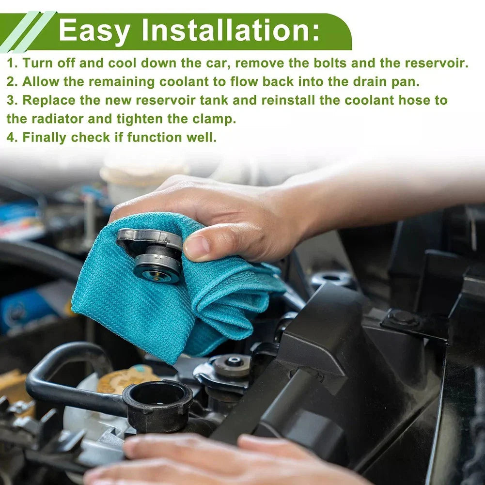 Coolant Expansion Tank Plastic Black for Volvo S60 S80 XC60