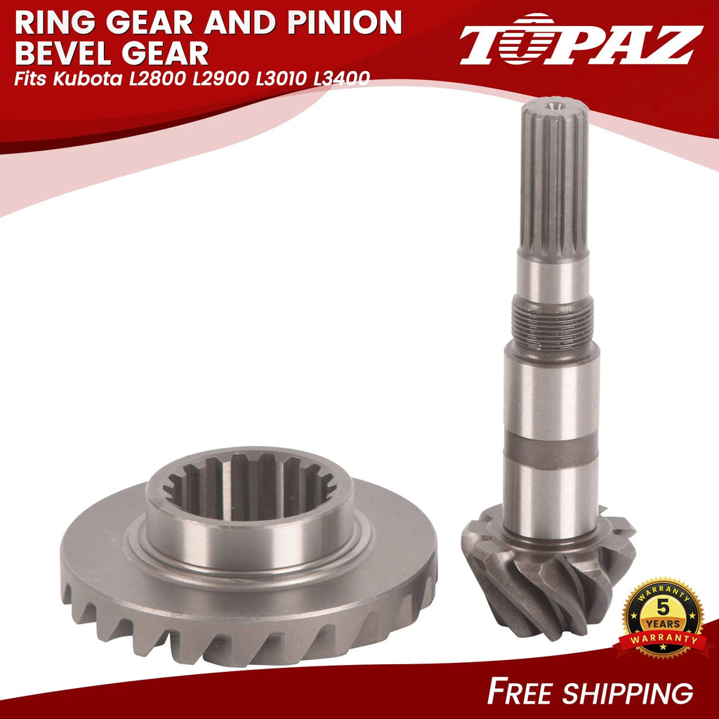 Ring Gear and Pinion Bevel Gear for Kubota L2800 L2900 L3010 L3400 (2000–2010)
