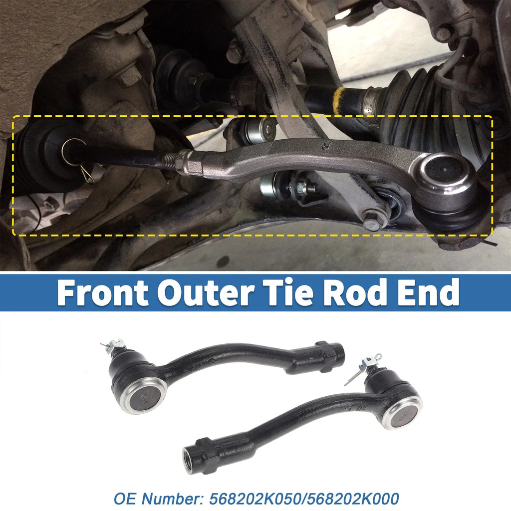 2X Front Outer Tie Rod Ends for Kia Soul (2010–2013) No. 568202K050