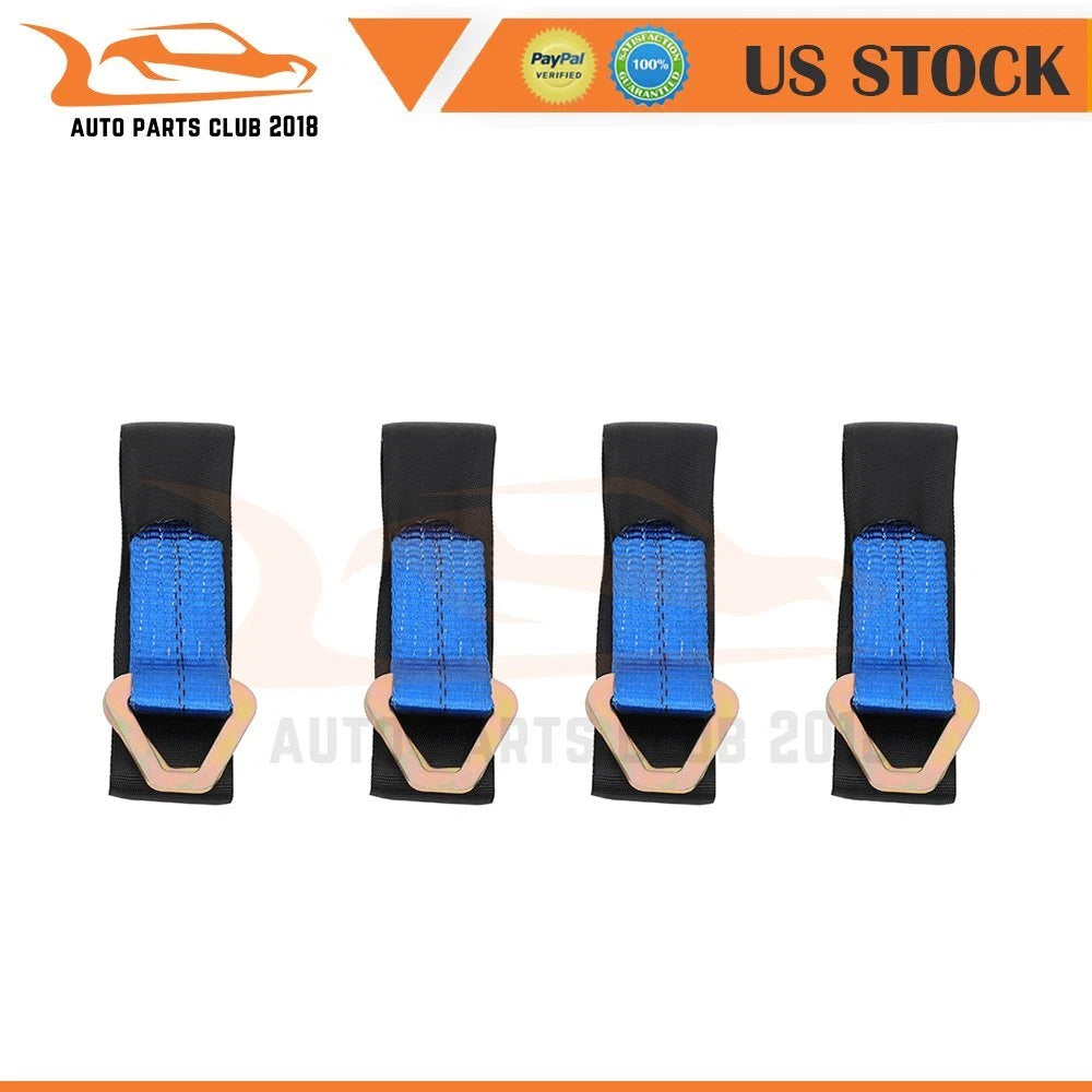 Set of 4 36" Car Hauler Trailer Tie Down Axle Wheel Straps