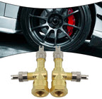 Set of 2 TPMS Valve Tee Adapters for Motorcycles and Cars