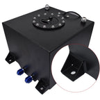 5 Gallon Coated Black Aluminum Fuel Cell Gas Tank & Level Sender for Racing/Drifting