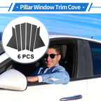 Set of 6 Door Pillar Window Trim for Hyundai Genesis (Carbon Fiber)