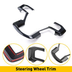 Steering Wheel Cover Trim Bezels for Ford F150 F250 F350 (2015–2020) Carbon Fiber