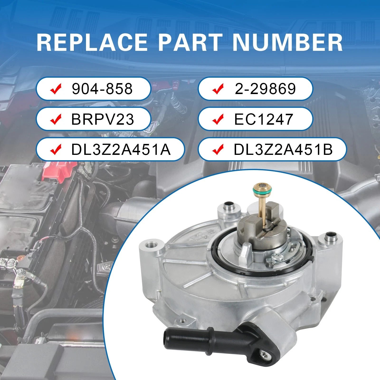 Brake Vacuum Pump for Ford Expedition F150 V6 3.5L (2015–2017)