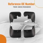 Set of 4 Mudguards Fender Mud Flaps for Toyota Highlander (2002–2006) 76626-48020