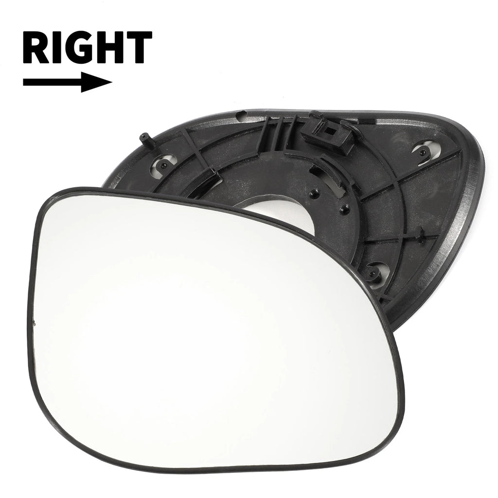 Right Side White Mirror Glass for Hyundai I10 (2011–2013)