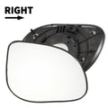 Right Side White Mirror Glass for Hyundai I10 (2011–2013)