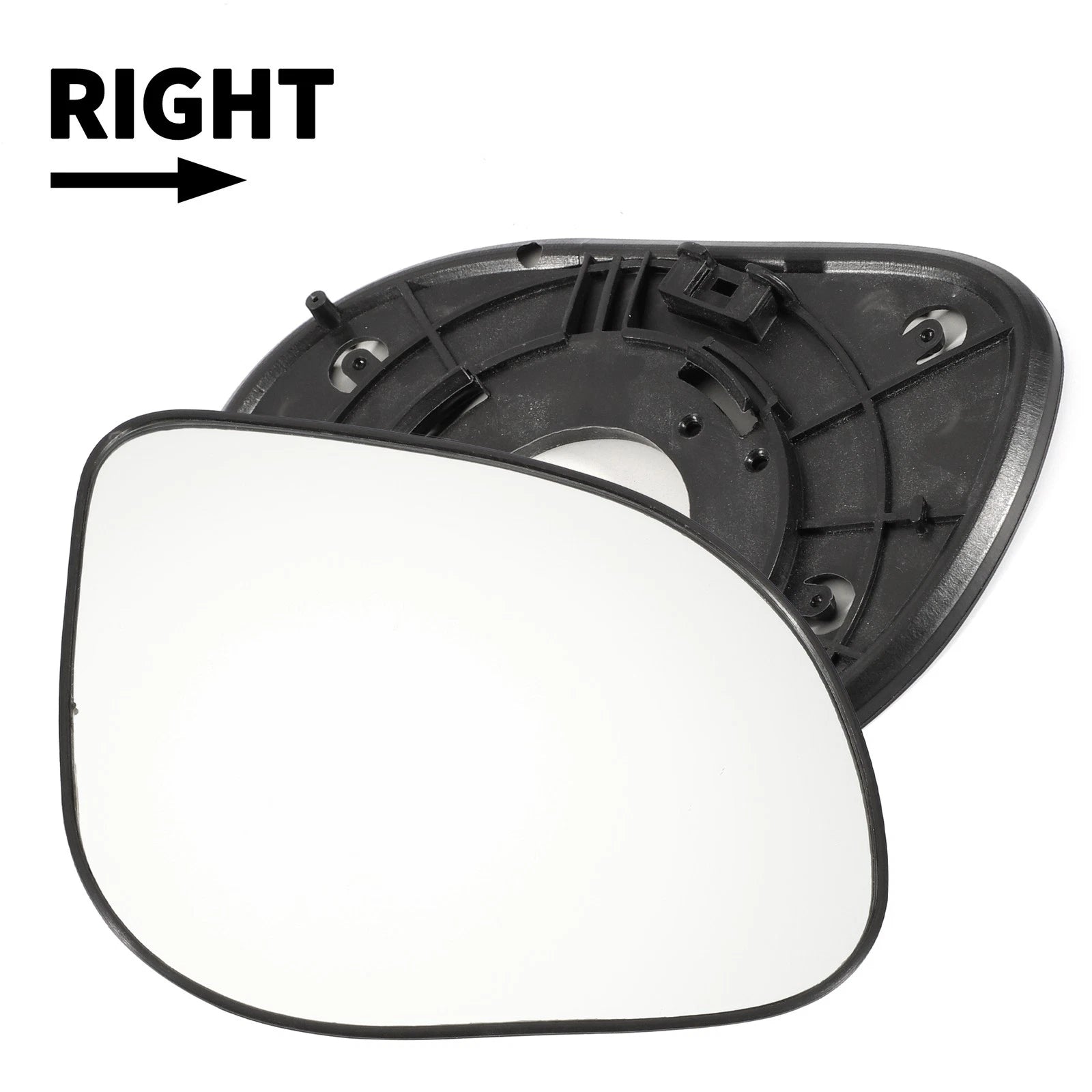 Right Side White Mirror Glass for Hyundai I10 (2011–2013)