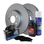 Front Brake Kit 320mm Rotors Akebono Ceramic Pads for Dodge Challenger (2008–2023)