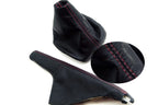 Manual & E Brake Boot Set for VW Jetta Vento MK4 (1999–2004) Red Stitch
