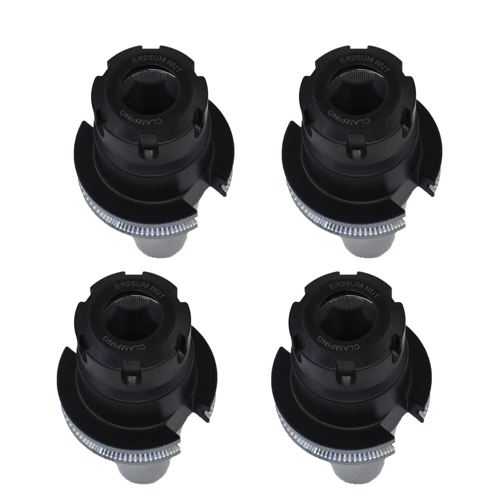 Set of 4 CAT40 ER25 Collet Chucks for Tool Holders (Gage Length 2.76")