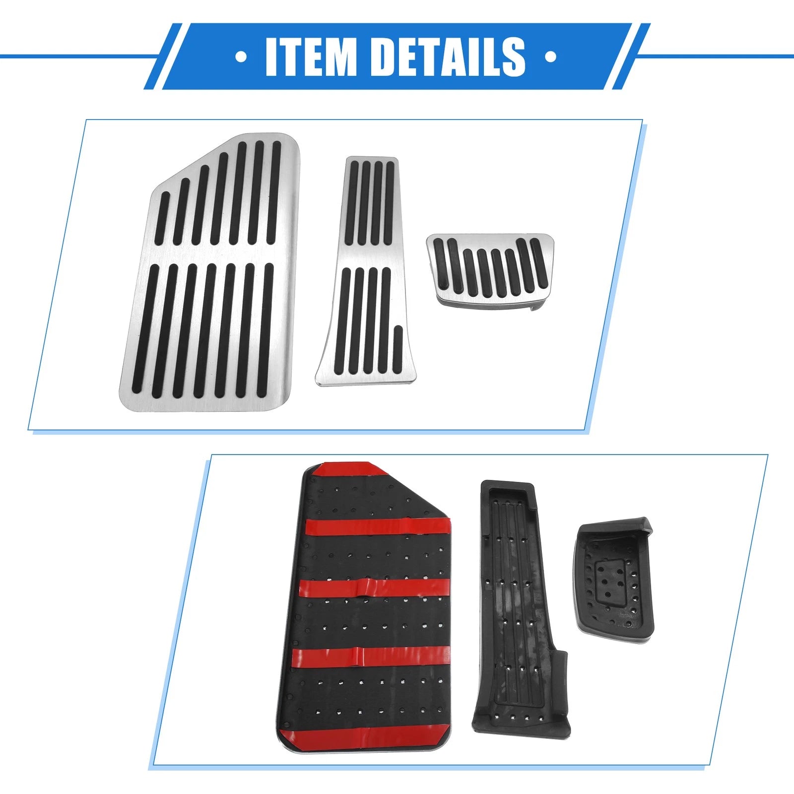 3 Pcs Gas Accelerator Brake Foot Rest Pedal for Kia Carnival 