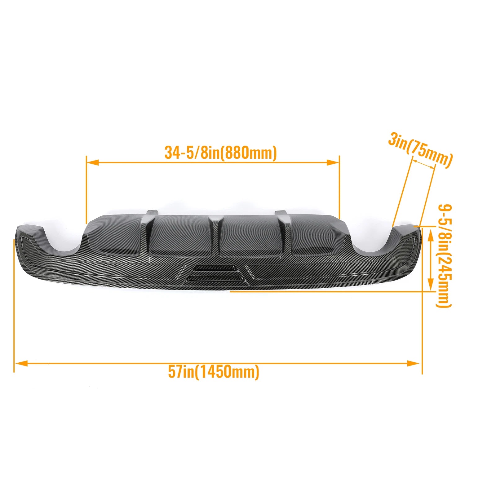 Carbon Fiber Rear Diffuser Lip for Nissan Teana Altima (2016–2019)