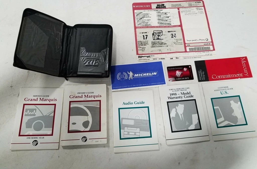 Owners Manual Kit with Case for Mercury Grand Marquis (1998)