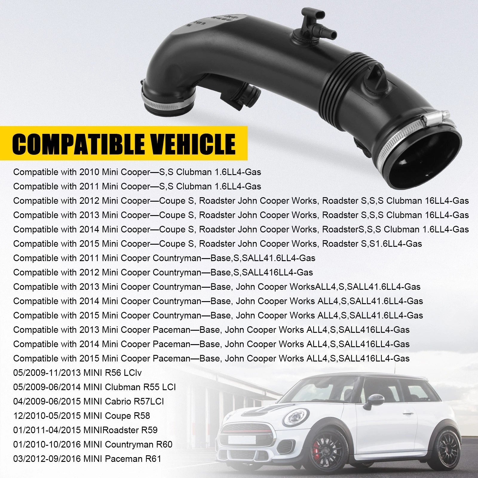 Air Duct Intake Boot for Mini Cooper Countryman Paceman (2010-2015)