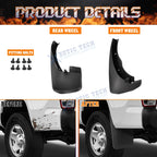 Front and Rear Splash Fender Mudguards for Nissan Frontier (2005-2022)
