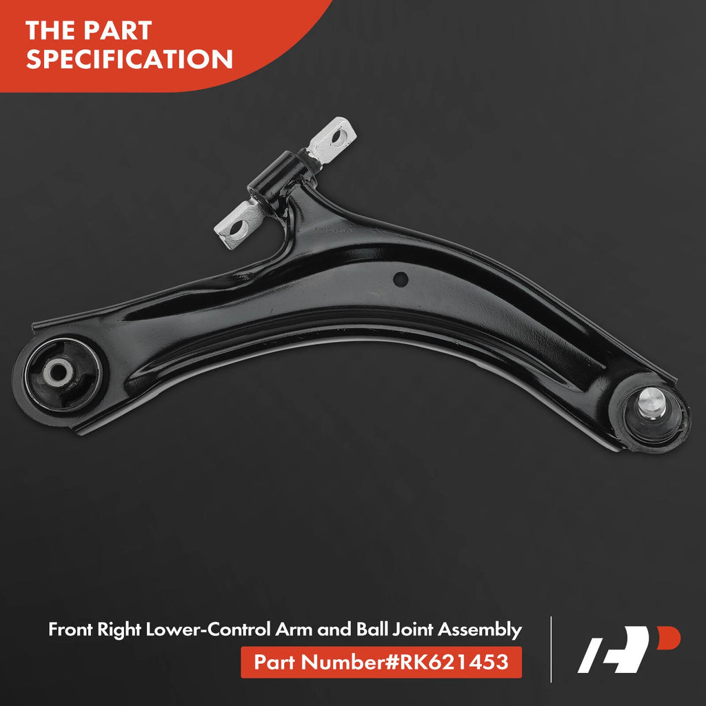 Front Right Lower Control Arm with Ball Joint for Nissan Rogue (2008-2013)