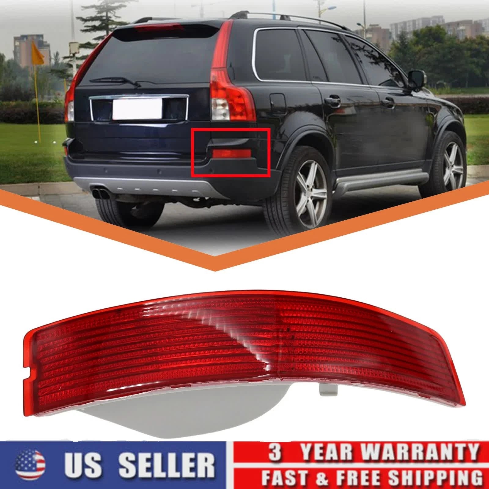 Rear Bumper Reflector Right Passenger Side for Volvo XC90 (2007–2014)