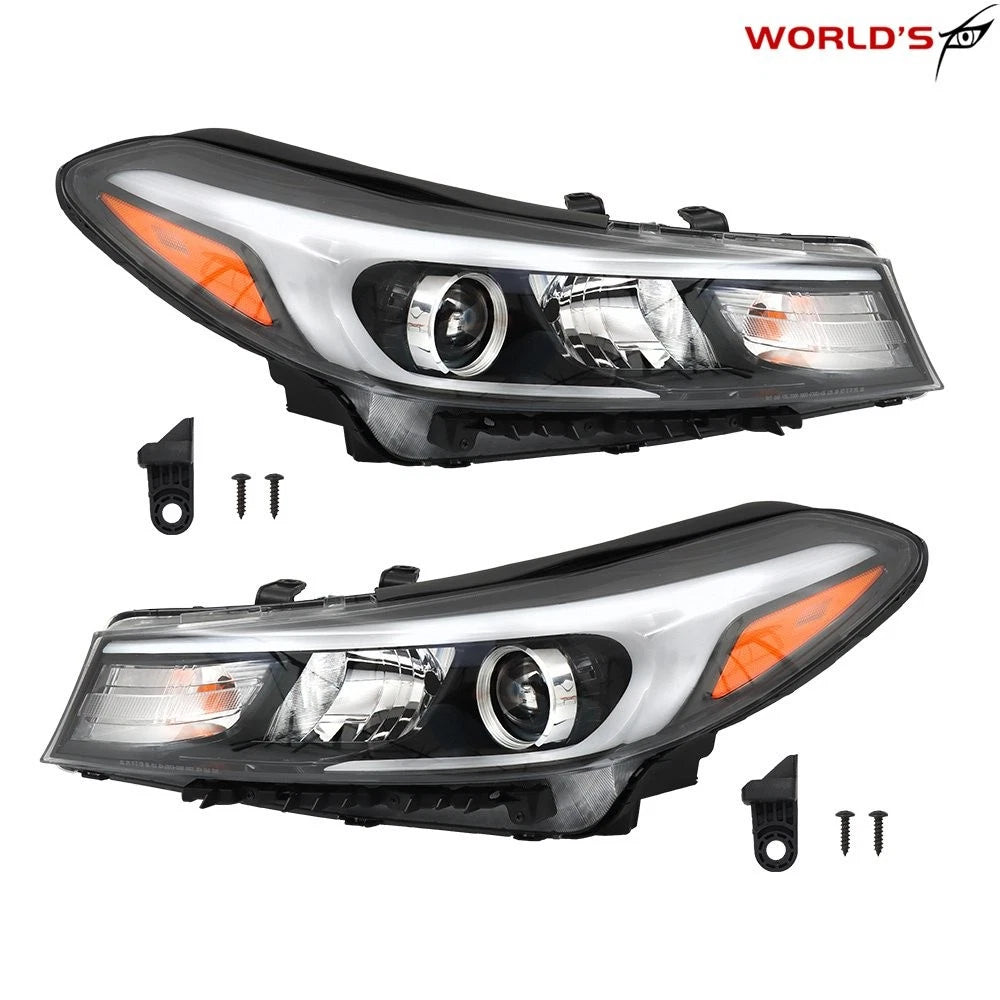 Headlight Halogen for Kia Forte Sedan (2017–2018) with Bulbs