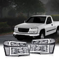 LED Tube Headlights for Chevy Colorado GMC Canyon (2004–2012) Chrome