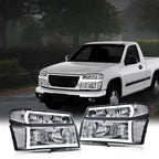 LED Tube Headlights for Chevy Colorado GMC Canyon (2004–2012) Chrome