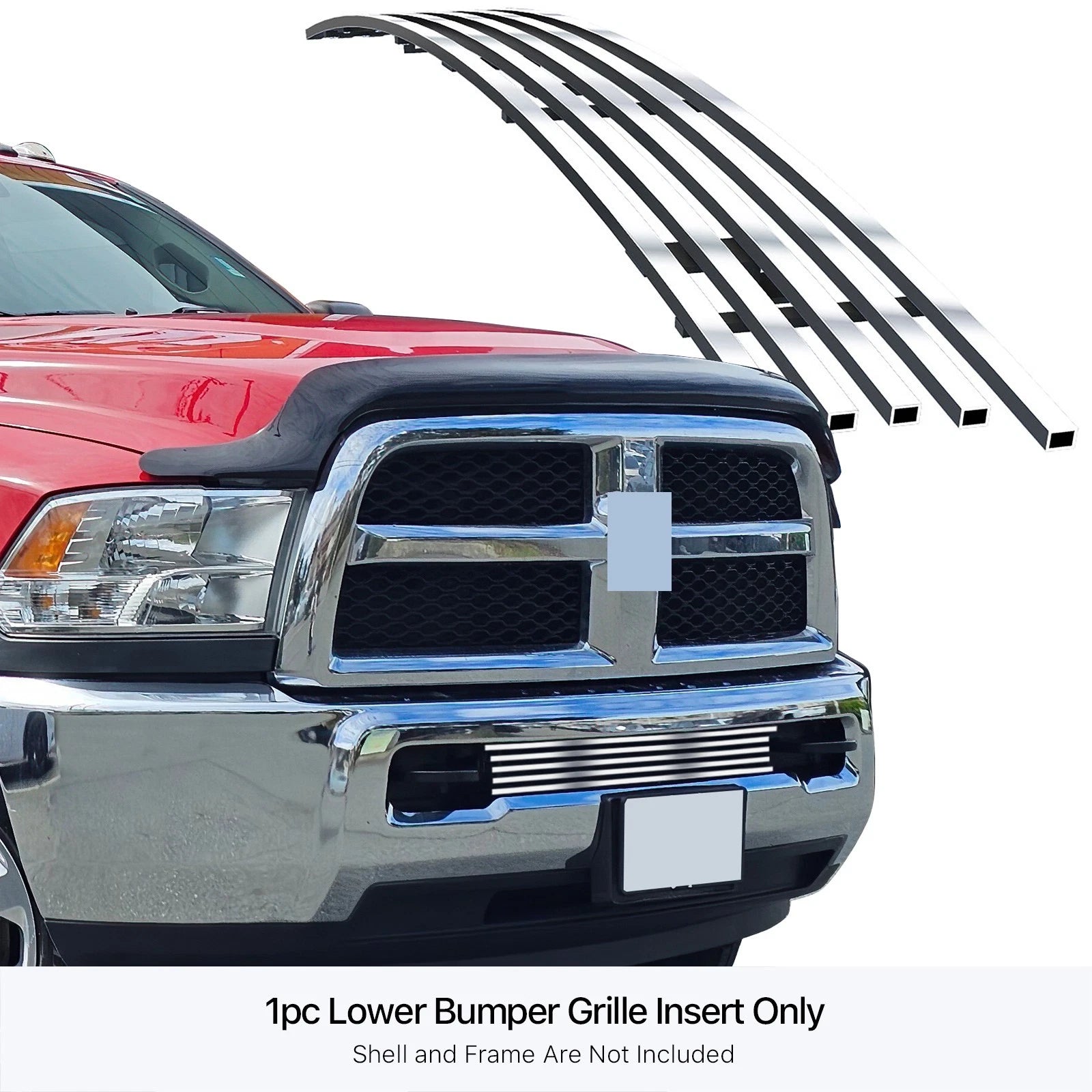 Tow Hook Bumper Grille for Ram 2500/3500 (2010-2018) Stainless Chrome