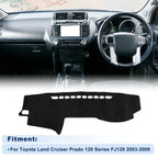 Dash Cover for Toyota Land Cruiser Prado 120 Series FJ120 (2003–2009) Black