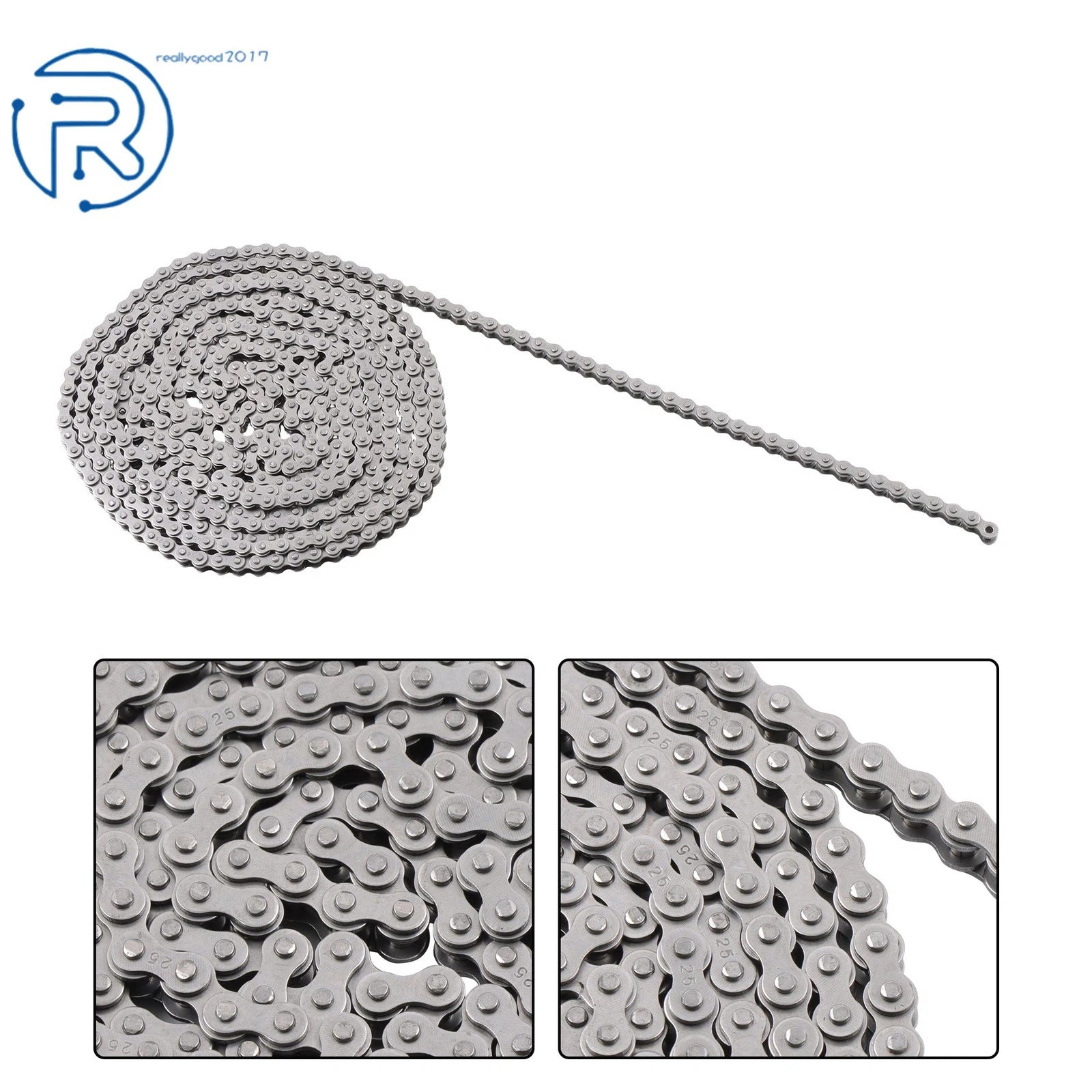 10 Feet of 25 Roller Chain for Various Applications