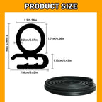 Universal Rubber Seal Weather Strip for Auto Door Window Lock Trunk Edge Trim