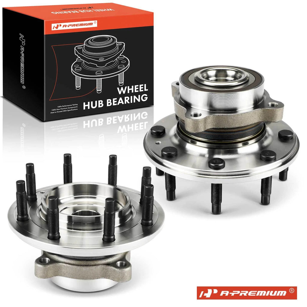 2X Front Wheel Hub & Bearing Assembly for Chevy Silverado 2500/3500 (2001–2019)