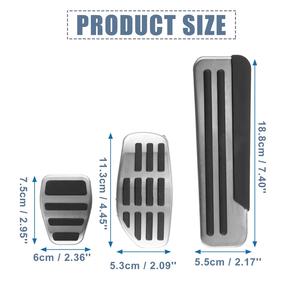 Set of 4 Accelerator and Brake Pedal Covers for Nissan Qashqai J11 (2016)