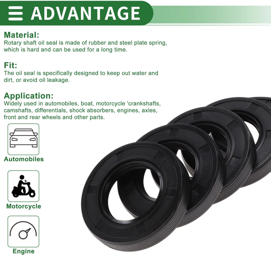 Set of 5 Oil Seals NBR Rubber 35x62x12mm for Various Models 