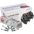 Set of 3 Ignition Coils & 6 NGK Laser Iridium Spark Plugs for Buick Chevy