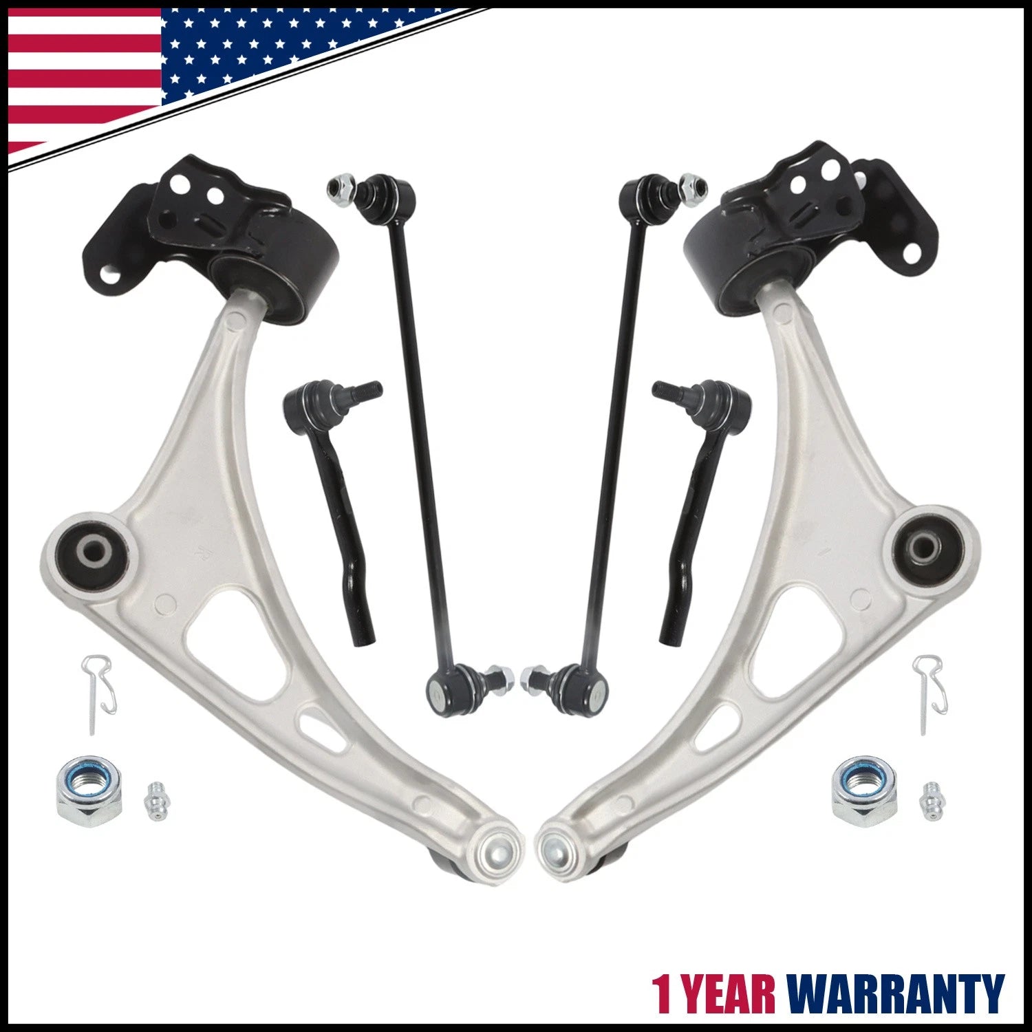 6x Front Lower Control Arms Suspension Kit for Acura MDX (2014–2020) & Pilot (2016–2021)
