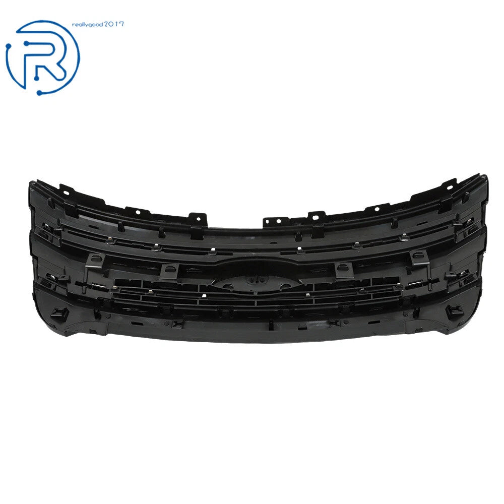 Gloss Black Front Upper and Lower Grille for Ford Explorer (2011-2015)
