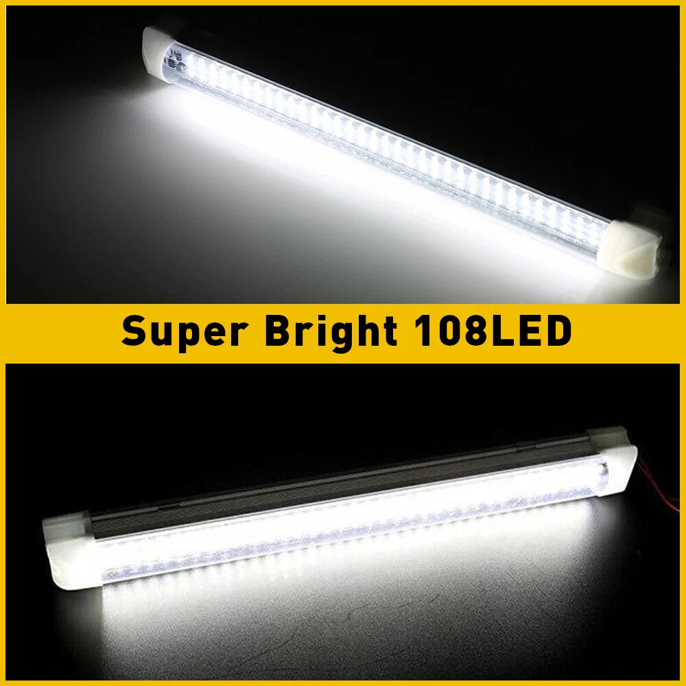 2X LED Ceiling Dome Light for RV Camper Trailer Truck (12V)