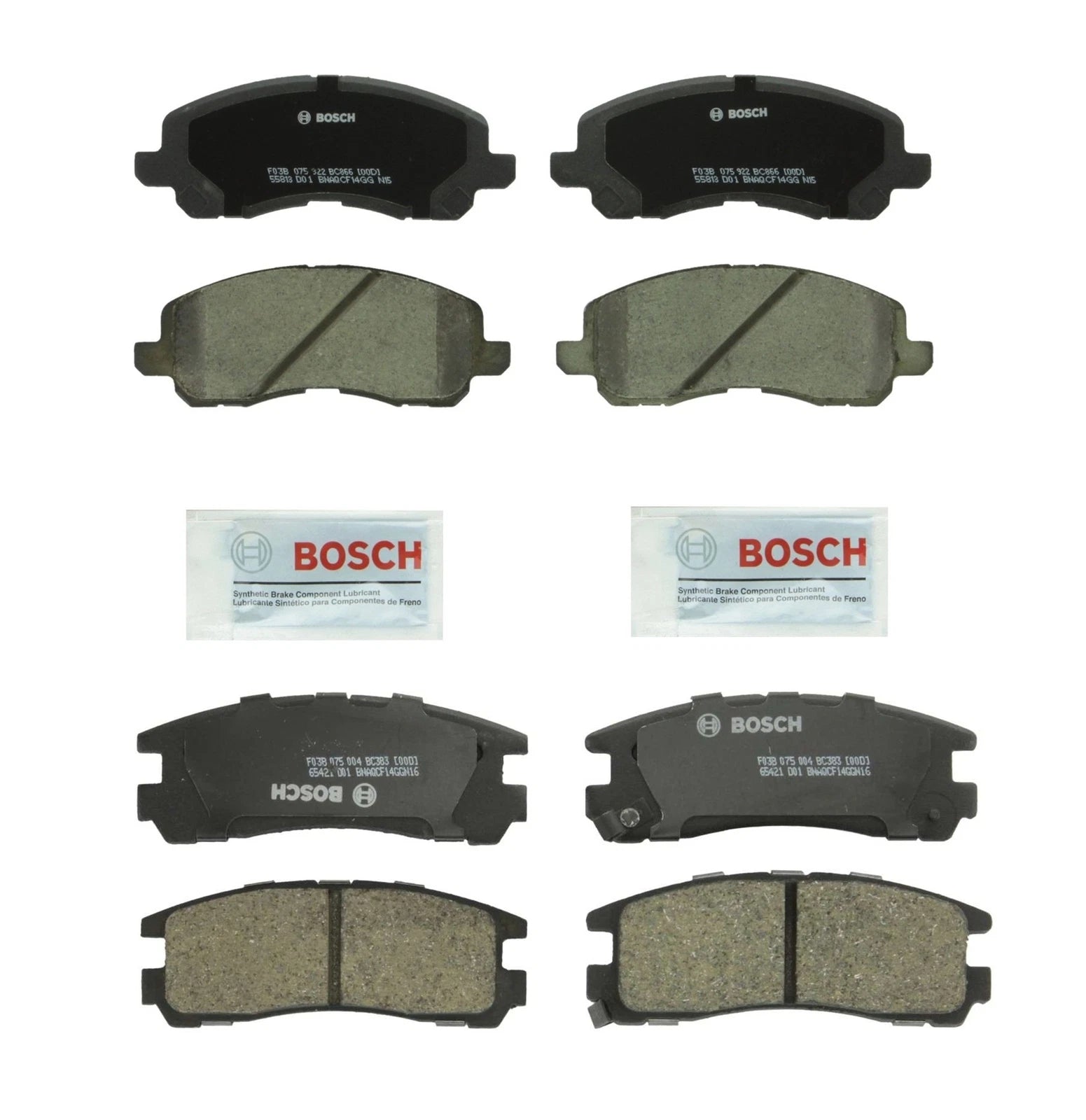 Bosch QuietCast Brake Pads Kit for Chrysler Mitsubishi (Front & Rear)