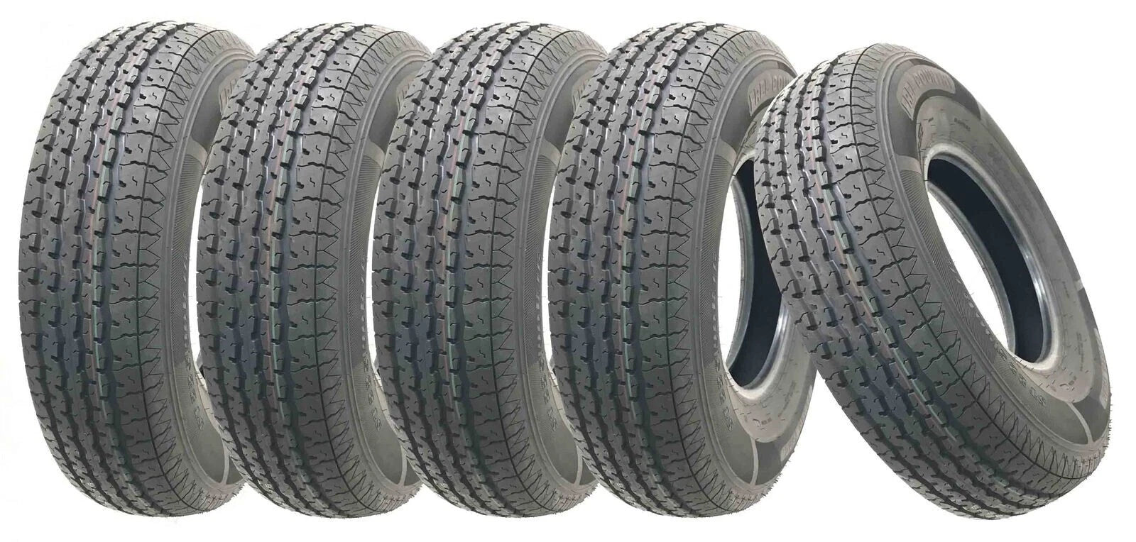 Set of 5 Free Country Radial Trailer Tires ST 225/90R16 /7.50R16 14 PR