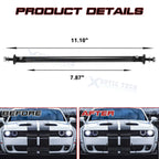 Universal Carbon Fiber Look Front Bumper Lip for Strut Rod Tie Bar (2pc)