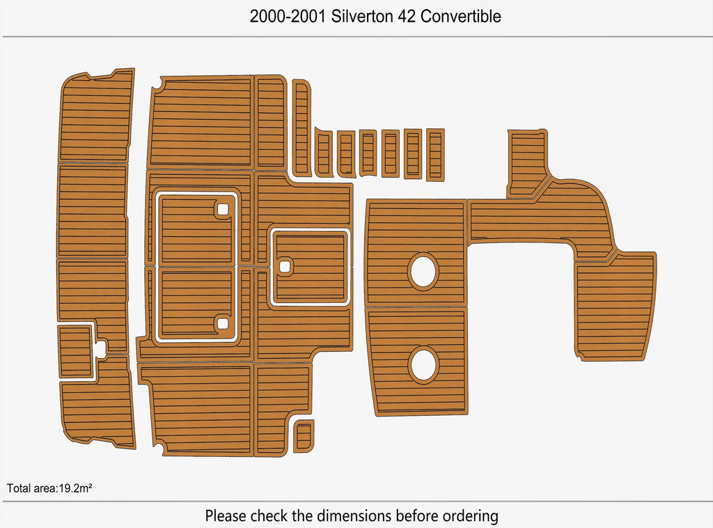 EVA Pads Flooring Mat for Silverton 42 Convertible (2000)