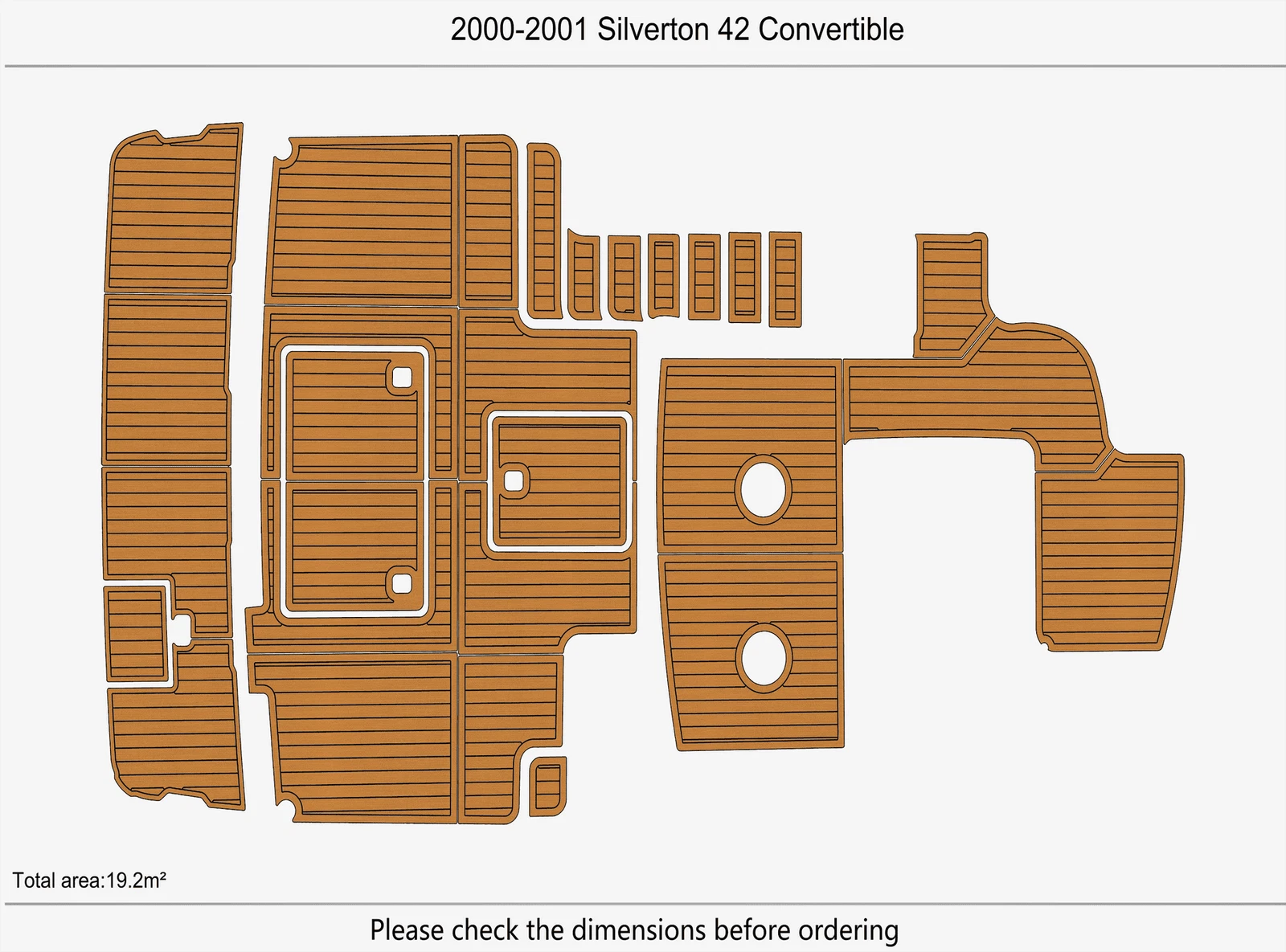 EVA Pads Flooring Mat for Silverton 42 Convertible (2000)