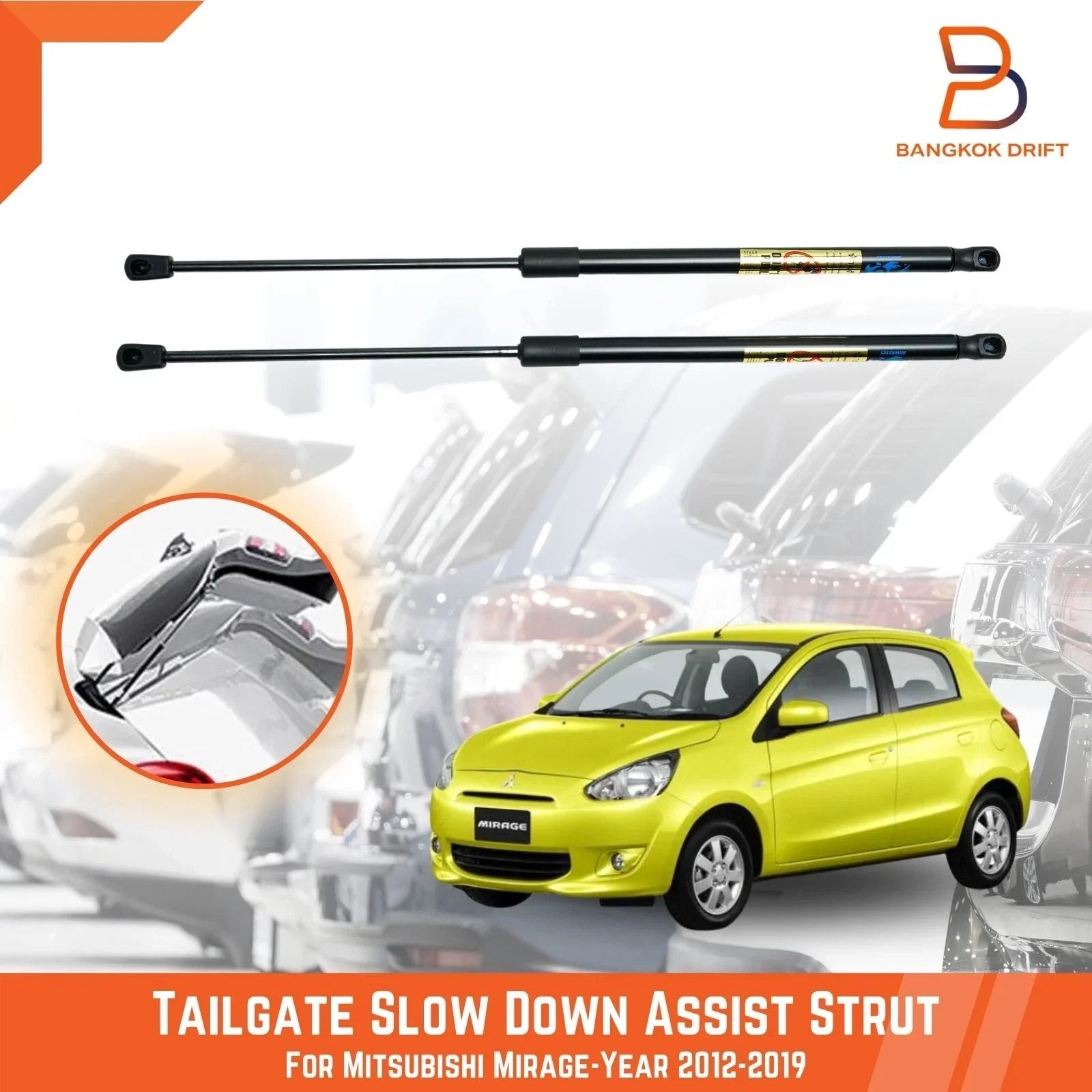 Tailgate Assist Strut Damper for Mitsubishi Mirage Hatchback (2012-2019)