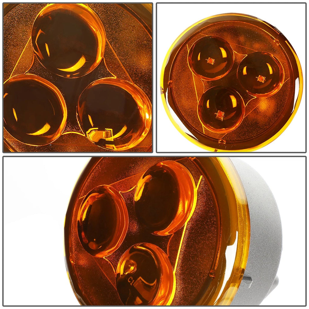 Pair of Amber Lens Front LED Turn Signal Lights for Jeep Wrangler JK (2007–2018)
