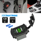 Dual USB Charger for Car Truck Boat (DC 12V-24V) Waterproof Dustproof