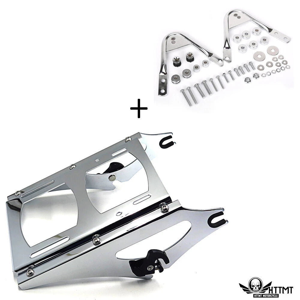 Chrome Detachable 2 Up Tour Pak Luggage Rack for Harley Touring (1997–2008)