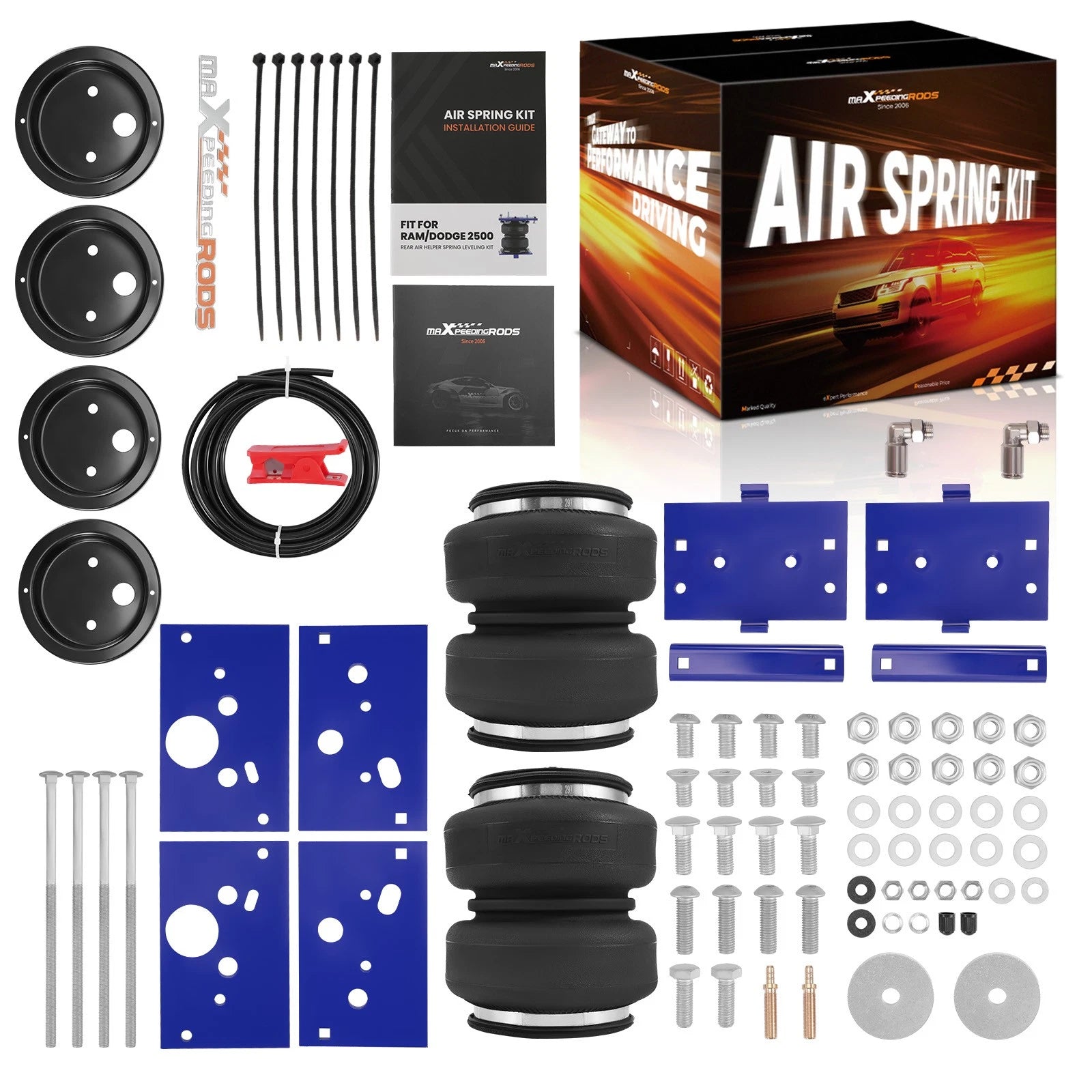 Air Suspension Bags Kit for Dodge Ram 2500 2WD 4WD (2014–2025)